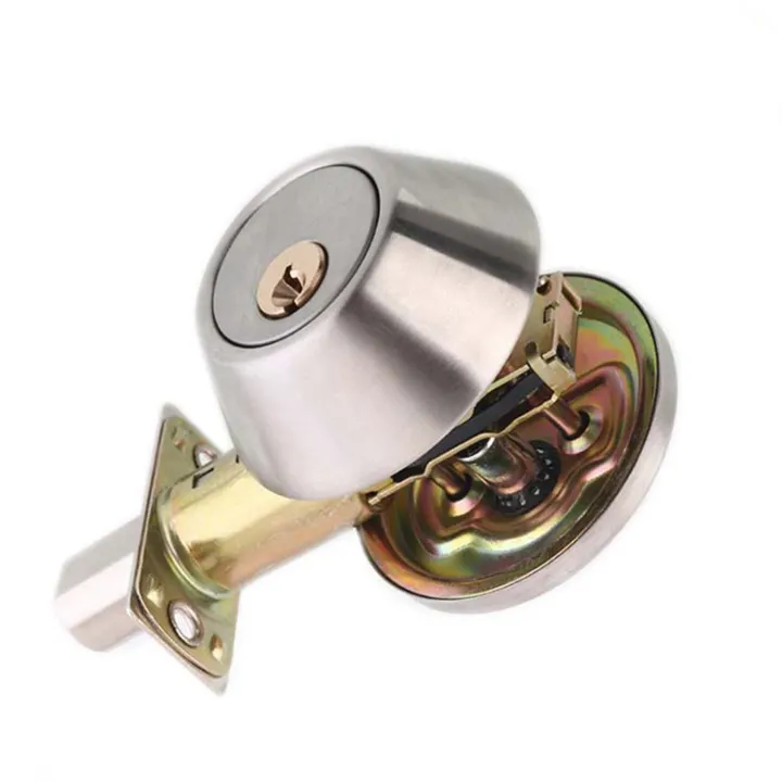 Door Knob Lockset With 3 Keys Privacy Handle Bedroom Bathroom