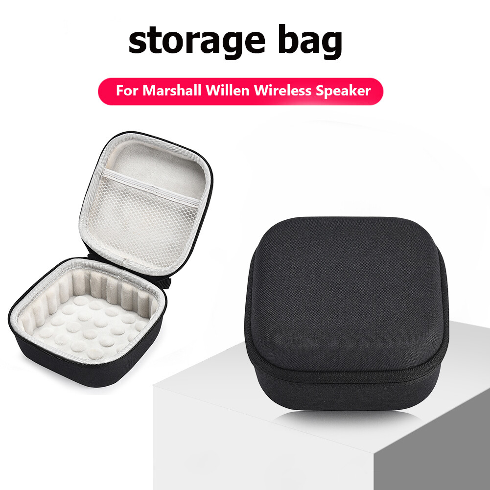 Waterproof Wireless Speaker Storage Bag with Hand Rope Hard EVA Bluetooth-compatible Speaker Pouch Shock-proof Speaker Storage Bag for Marshall Willen