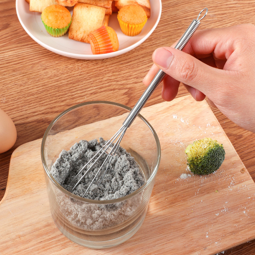 1 Chiếc Máy Đánh Trứng Mõm Nhỏ Sáng Tạo Bằng Thép Không Gỉ Máy Đánh Trứng Thủ Công Máy Đánh Trứng Làm Bánh Kem Sữa Máy Trộn Cà Phê Mõm