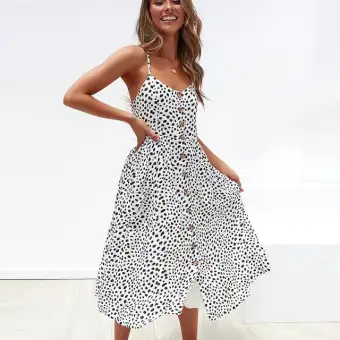 Product details of BEFORW Women Summer Dress 2019 Sexy Straps Bohemian Floral Tunic Beach Dress Sundress Pocket Red Dresses Female,YELLOW,XL