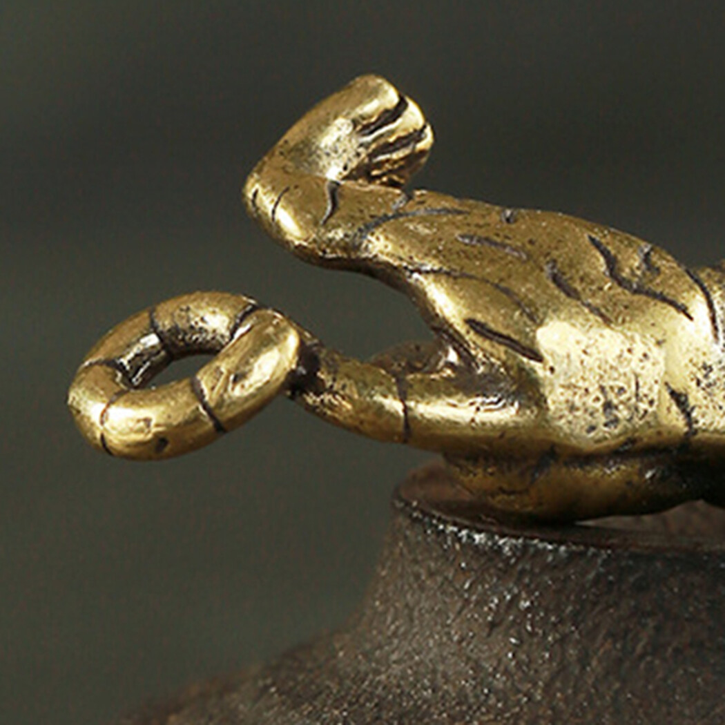 Solid Brass Tiger Figurine Small-Tiger Statue Home Ornament Animal Figurines