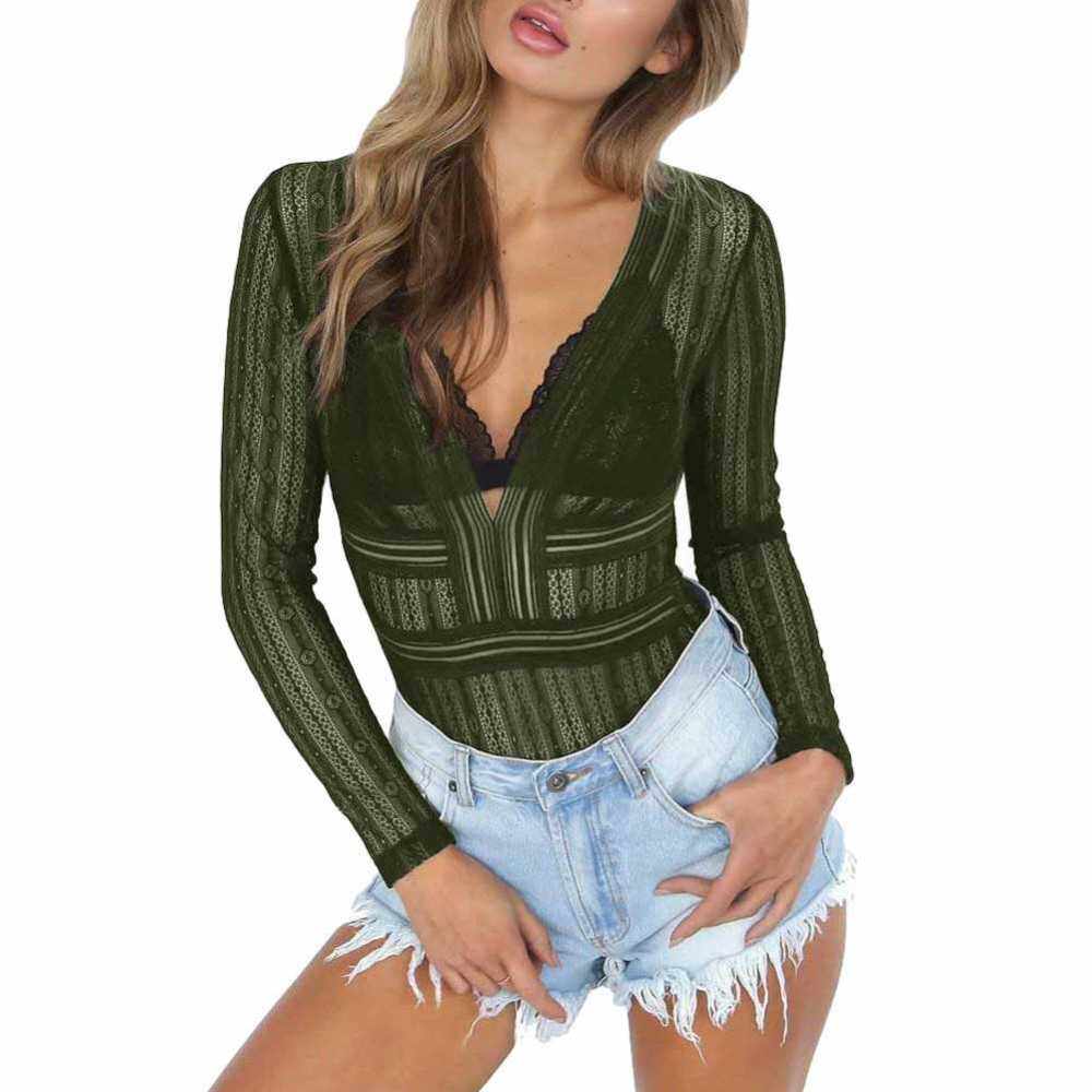 army green lace bodysuit