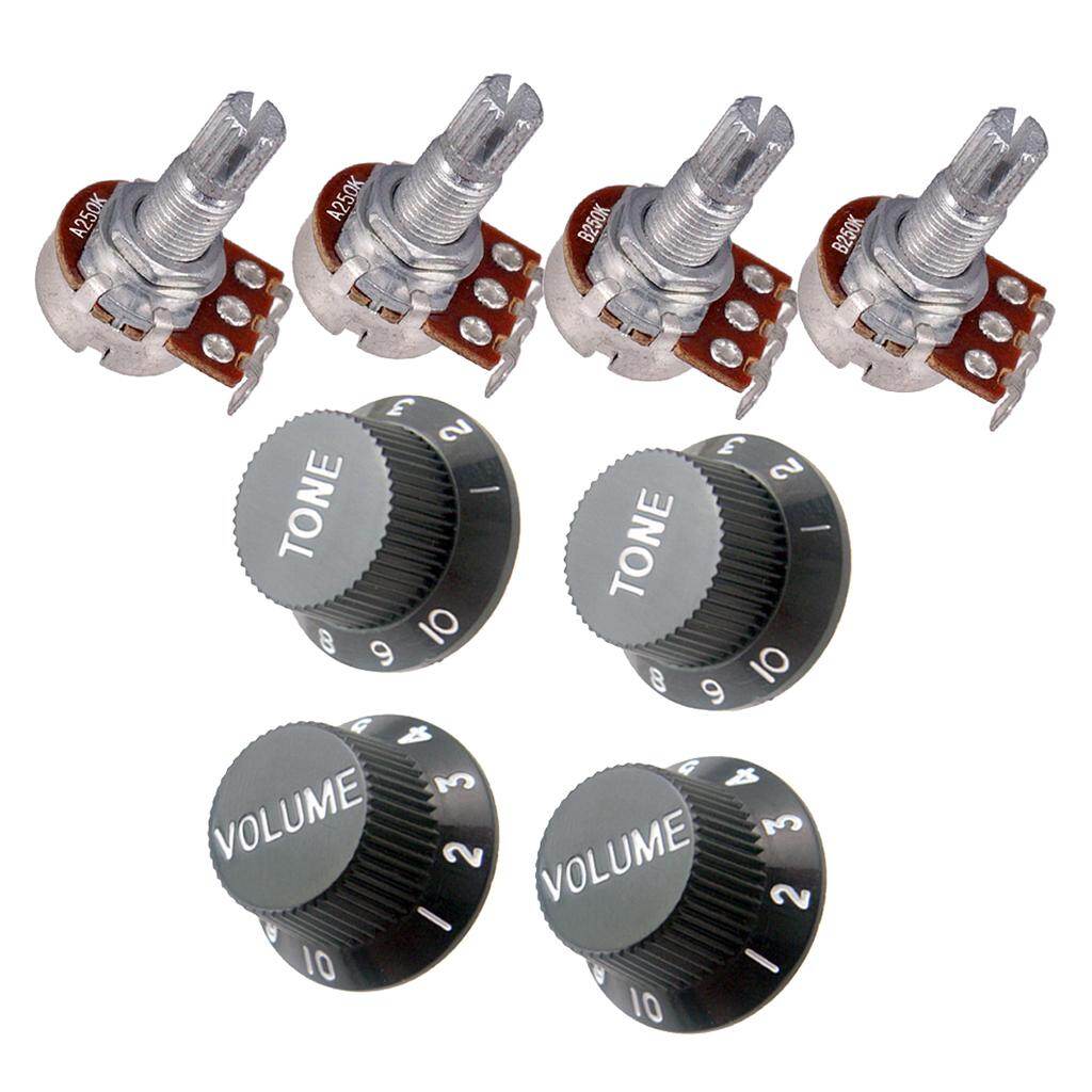 BNGUITAR Bass Volume Electronic Control Knobs & 250K Guitar Potentiometer Parts