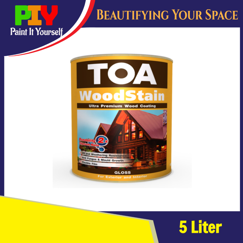 TOA Brand Woodstain Varnish Interior Exterior Cat Varnish Shellac Kayu