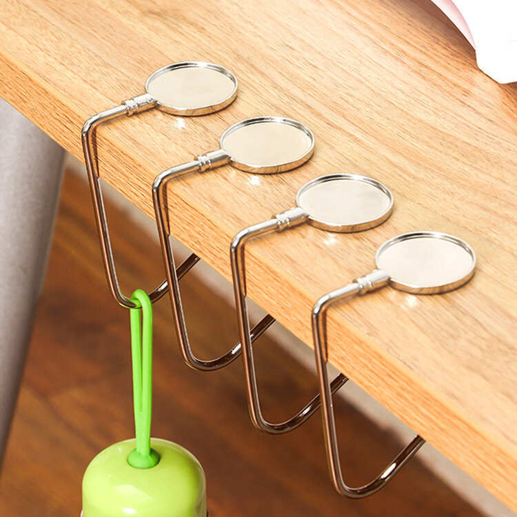 Folding Bag Hook Hanger Purse Handbag Holders Table Organizer Office Desk Side Hook