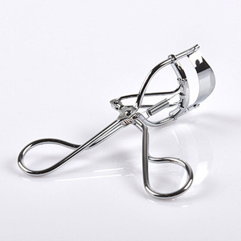 Silver-white Metal Eyelash Curler, Chrome Plated with Spring Eyelash Curler, Practical Beauty Tool
