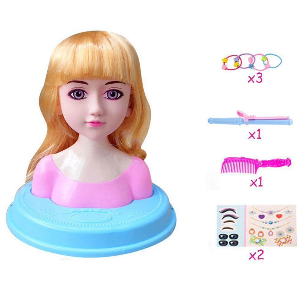 childrens dolls head hair styling makeup