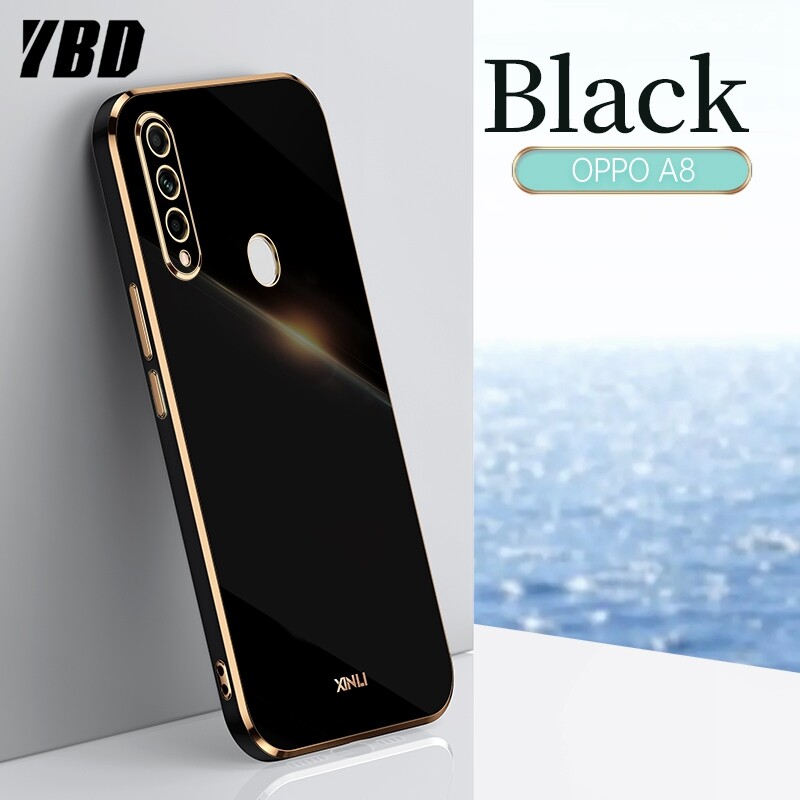 YBD Plating phone Case For OPPO A31 2020 casing,Precise Camera Protection cases Luxury Straight Edge Cover