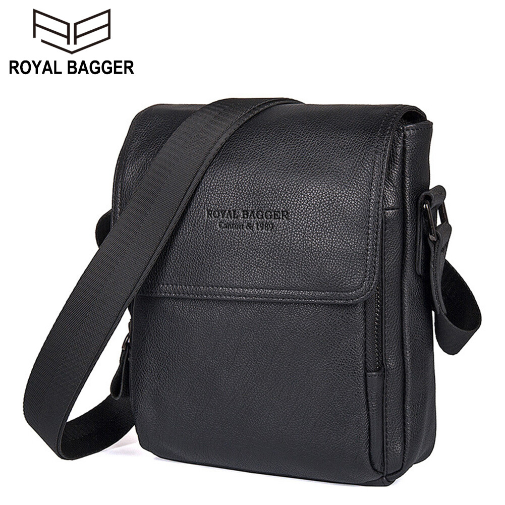 Royal Bagger Super Hot New Fashion Genuine Cow Leather Sling Bag Travel