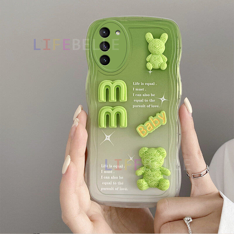 LIFEBELLE Ốp Cho Samsung Galaxy A03s, Ốp Điện Thoại Mềm Hoạt Hình Dễ Thương Cặp Đôi Gấu 3D Sáng Tạo Thời Trang Ốp Silicon Chống Sốc Ốp Lưng Bảo Vệ