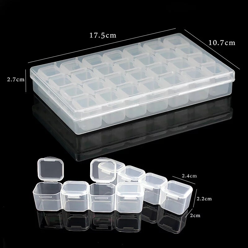 【Varitystore】 Hộp Đựng Trong Suốt Đa Năng Kích Thước Hộp Nhựa Đựng Đồ Trang Sức Dụng Cụ Làm Móng, Hộp Đựng