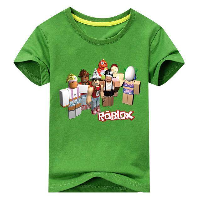 ROBLOX Boys Girls Kids Cartoon Short Sleeve T-shirt Tops Casual Summer Costumes
