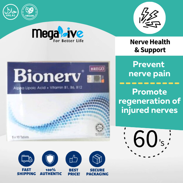 Bionerv Tablets with Vitamin B Complex B1 B6 B12 Alpha Lipoic Acid for