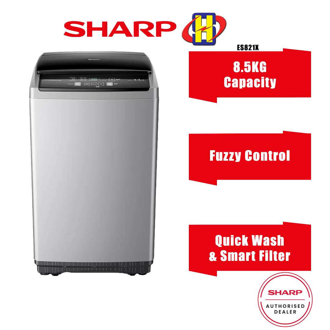 Sharp Washing Machine (8.5KG) Fuzzy Control Fully Auto Top Load Washer