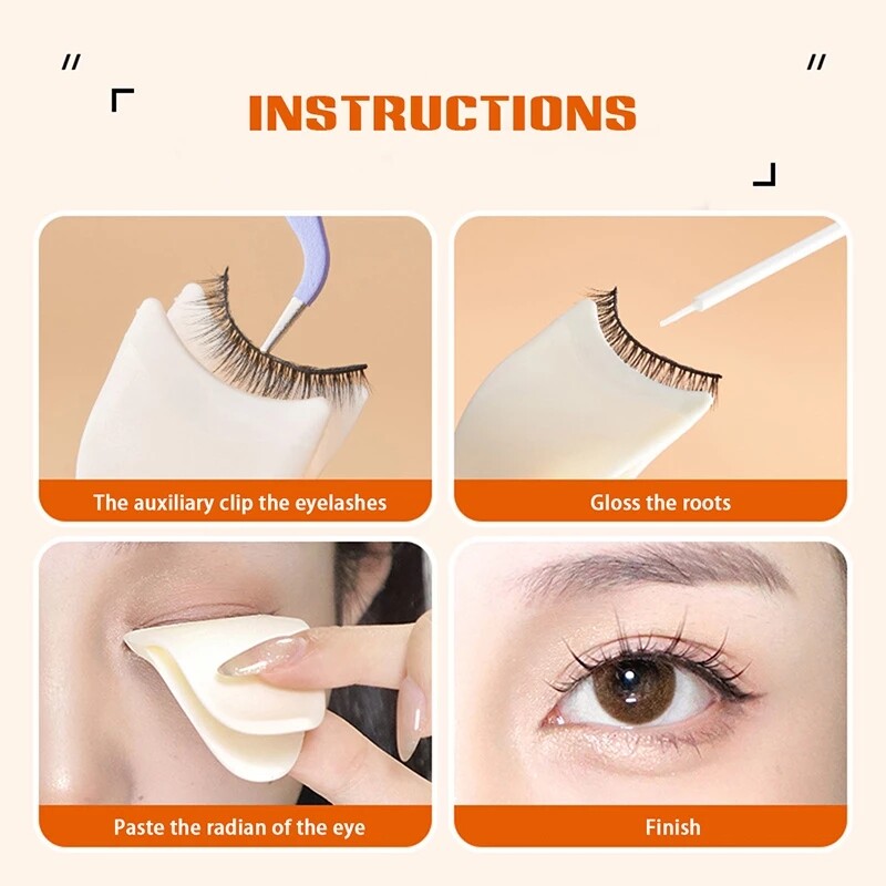 Paste False Eyelashes Clip Eyelash Applicator Tweezers Eye Lashes Curler Eye Makeup Cosmetic Tools