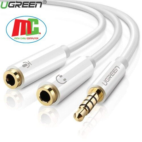 Cáp chia jack 3.5 ra mic và loa ugreen 10789 - hàng