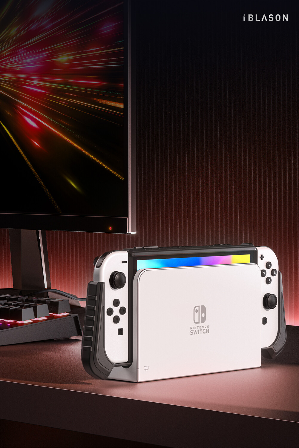 i-Blason Armorbox for Nintendo Switch OLED Case 2021 Dockable Rugged Protective Case Compatible with Nintendo Switch OLED Model and Joy-Con Controller