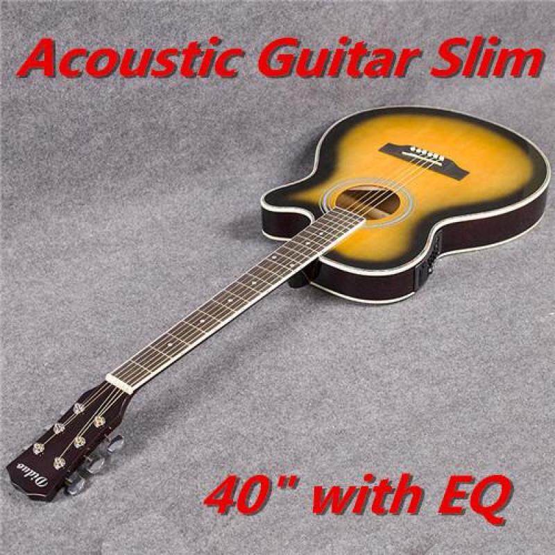 Acoustic Guitar Slim Semi Acoustic Guitar 40 inch slim barrel With EQ Malaysia