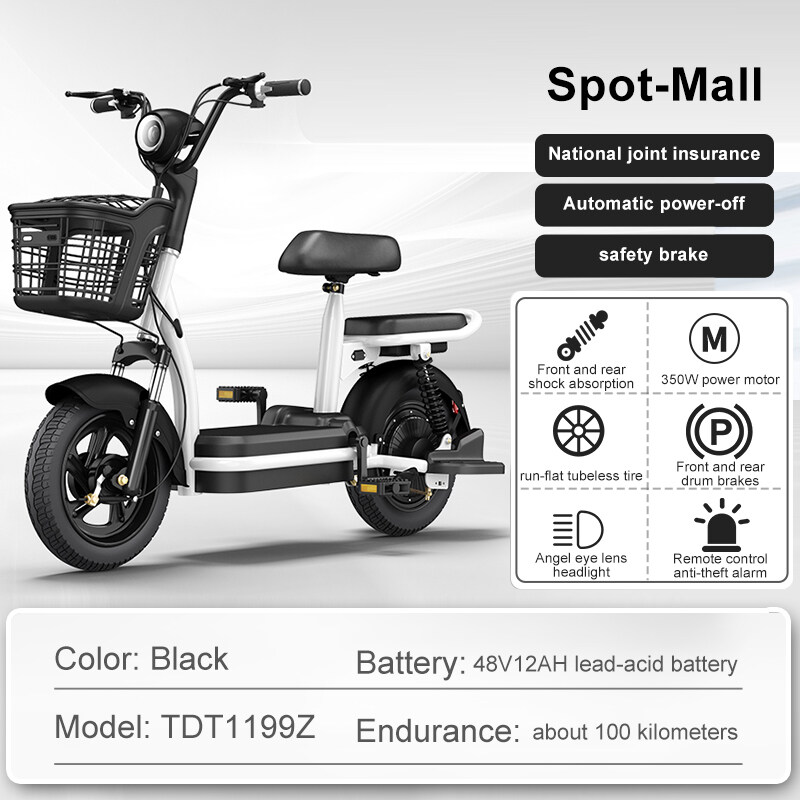 【Ready Stock】2022 New Electric Bike Paddle 2seat Electric Scooter adult