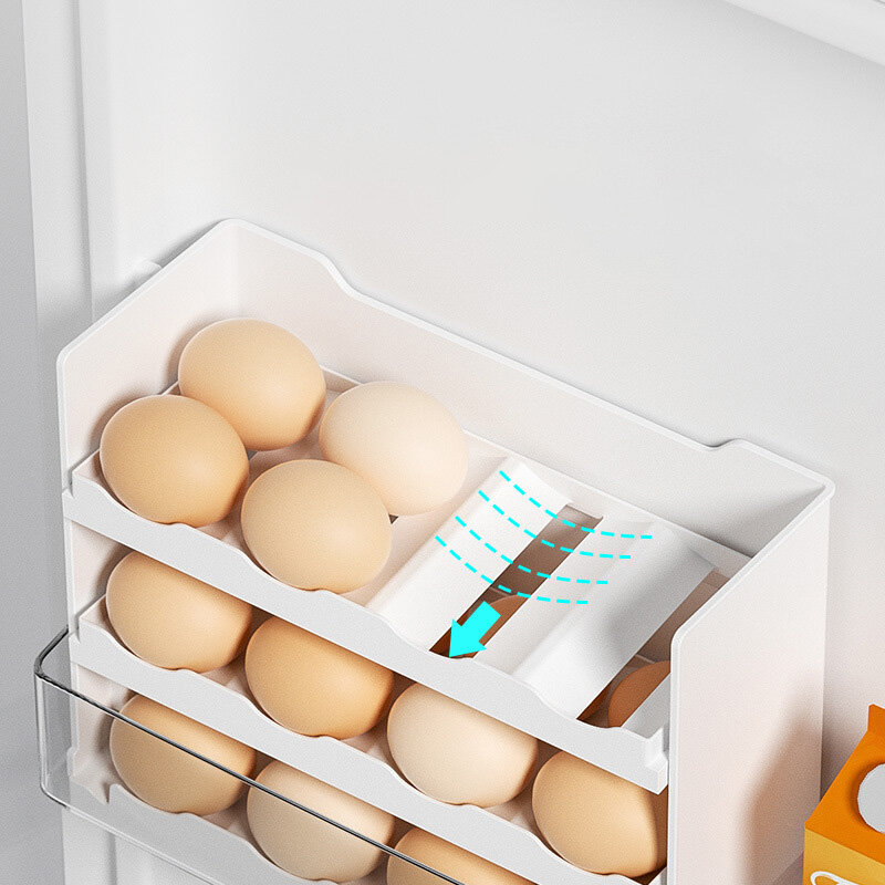 XINLANYASHE egg storage egg box egg storage refrigerator egg box 3 layer egg rack Save space, egg storage containers, 3-layer egg trays, egg shelves, refrigerators, egg holders to keep eggs fresh longer. Prevent bacteria, stackable, egg tray, egg panel, e