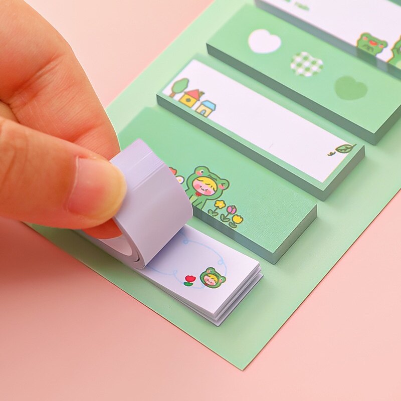 120 Tờ Giấy Dán Hoạt Hình Dễ Thương Bộ Nhãn Dán Dễ Mang Theo Cho Học Sinh