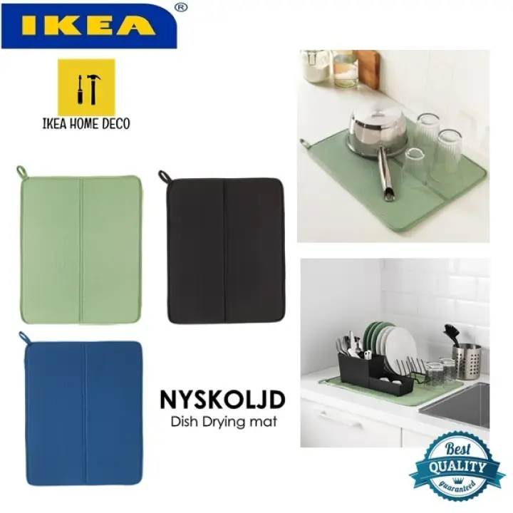 Nyskoljd Dark Grey Dish Drying Mat Ikea