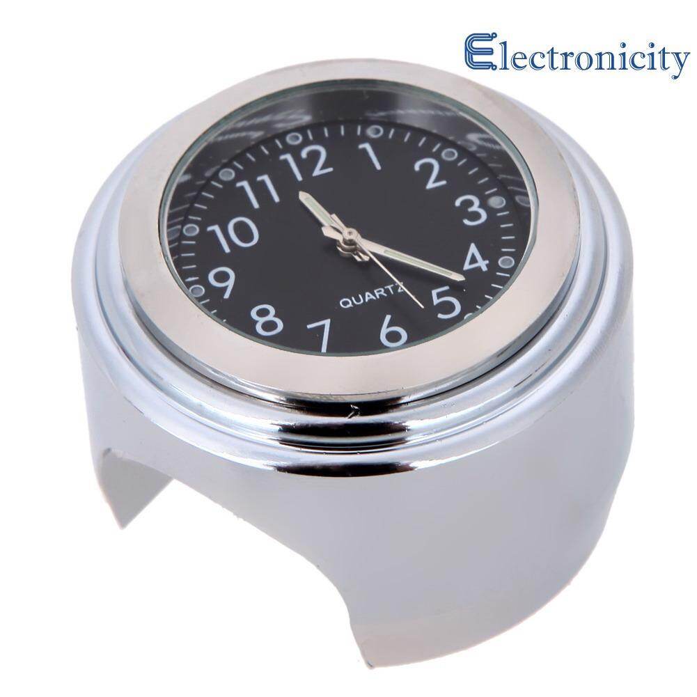 7/8 Universal Chrome Motorcycle Waterproof Handlebar Mount Clock black