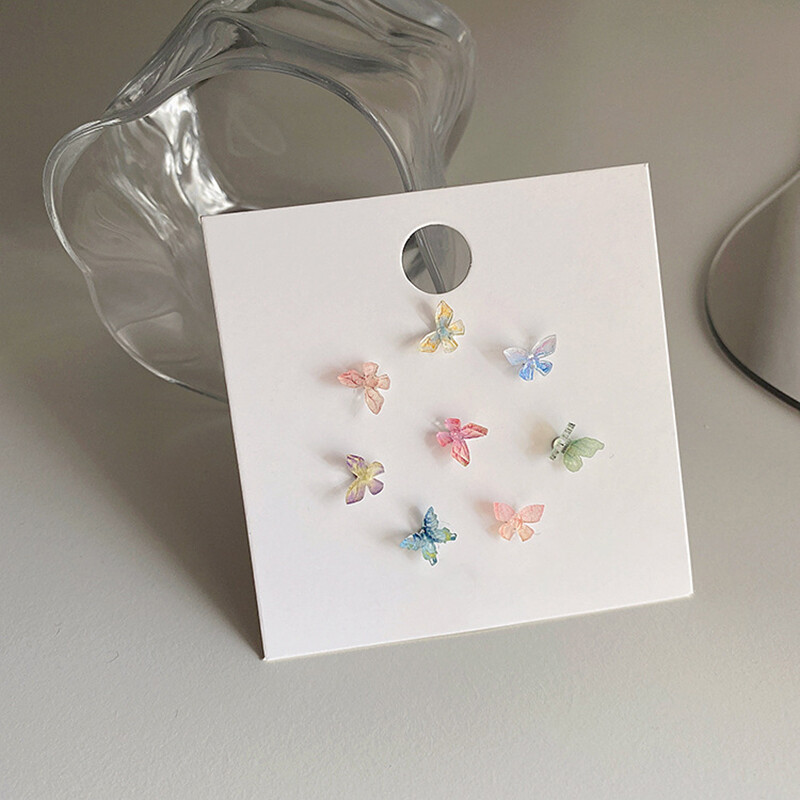Fashion Jewelry Shop New Butterfly Earrings Set Female Transparent Acrylic Stud Earring Exquisite Birthday Gift