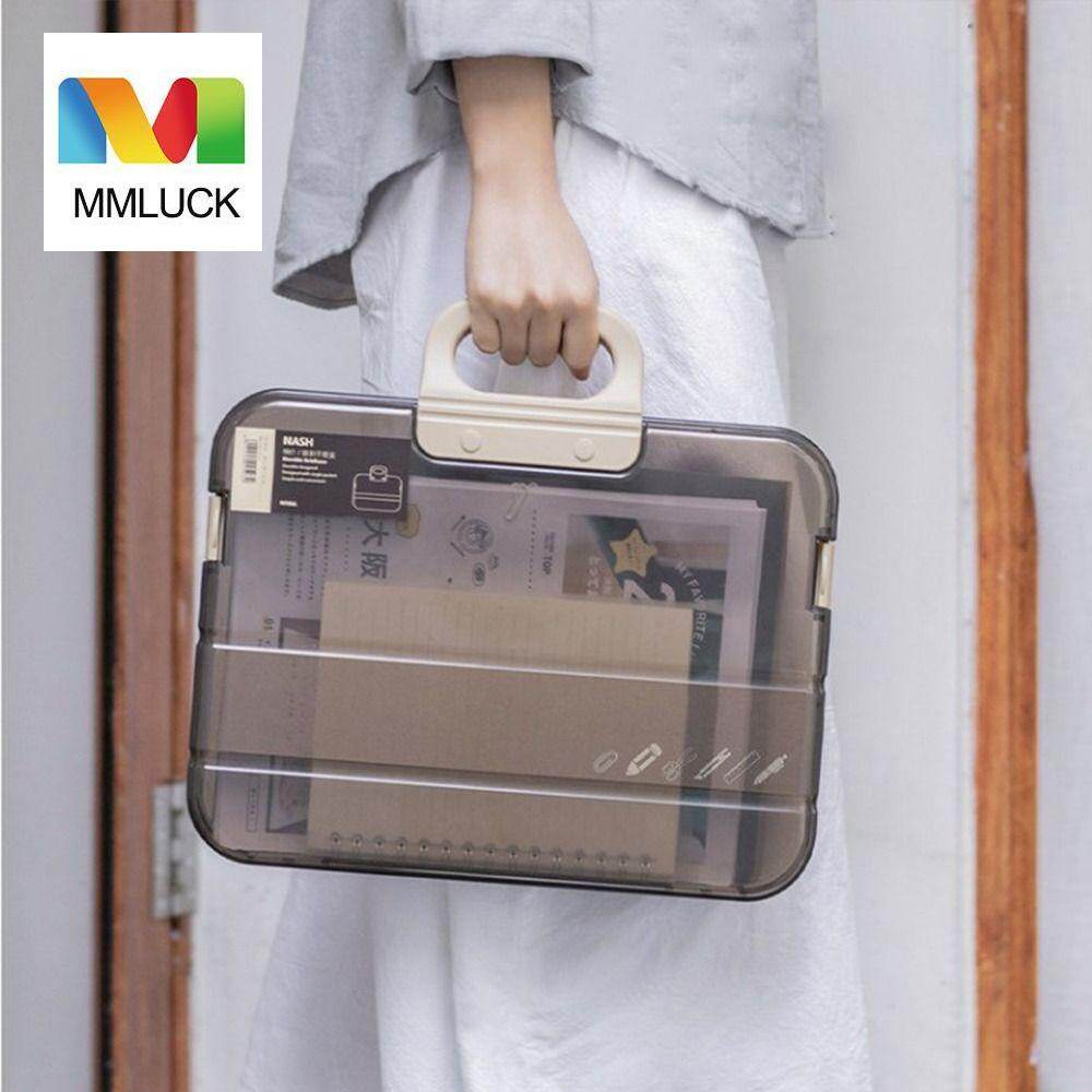 Mmluck nhựa trong suốt Hợp Đồng Văn Phòng Trường Hộp đựng giấy vệ sinh Lưu Trữ Photocards Phân Loại Thư Mục Tài Liệu Lưu Trữ Hộp A4 Túi sắp xếp hồ sơ Hộp Giấy Chứng Nhận Lưu Trữ Trường Hợp