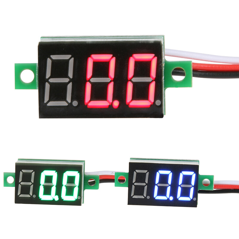 Dc 0-30V 0.36 inch3 hiển thị chữ số vôn kế mini kỹ thuật số LED Vôn kế cụ đỏ/xanh/Gree