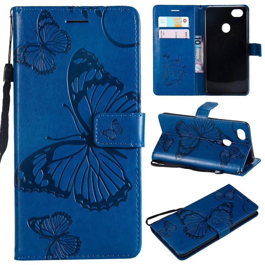 Bujing-Oppo F7(6.23 ) case,Oppo CPH1819 case,Oppo CPH1821 case,Oppo 1821 case,Embossed Butterfly Pu Leather and TPU Wallet,Card slot,Stand Case for Oppo F7(6.23 )