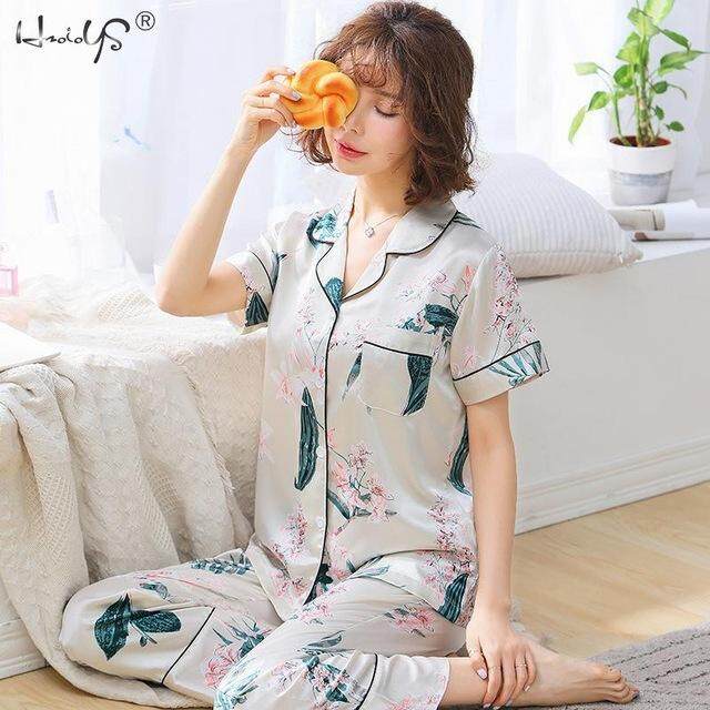 Ladies Women Satin Pyjama