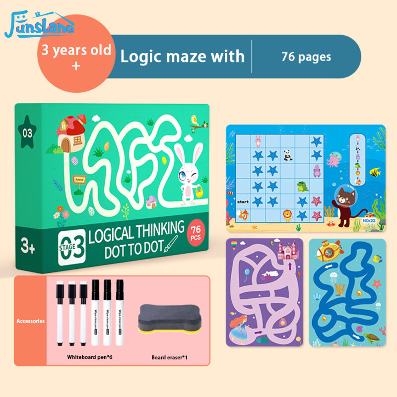 FunsLane Magic Practice Copybook For Kids Reusable Handwriting Practice Book Graffiti Coloring Book For Kindergarten Preschools