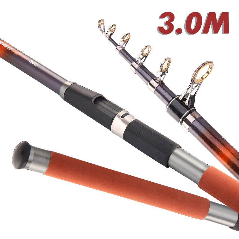Carbon Fiber Telescopic Winter Fly Fishing Rod Combo Spinning Rod Saltwater Fishing Products China Travel Rod (3.0 M)