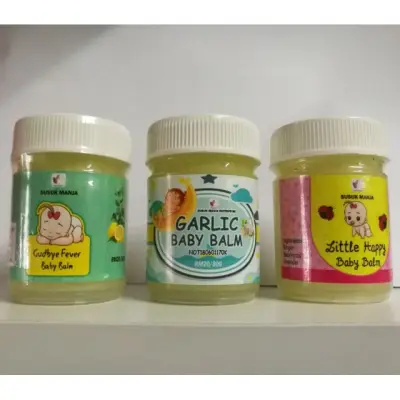 🔥HOT ITEM🔥100 Original Garlic Baby Balm Gudbye Fever Little Happy Baby Kunyit Semambu Bidara Ginger Susuk Manja SME