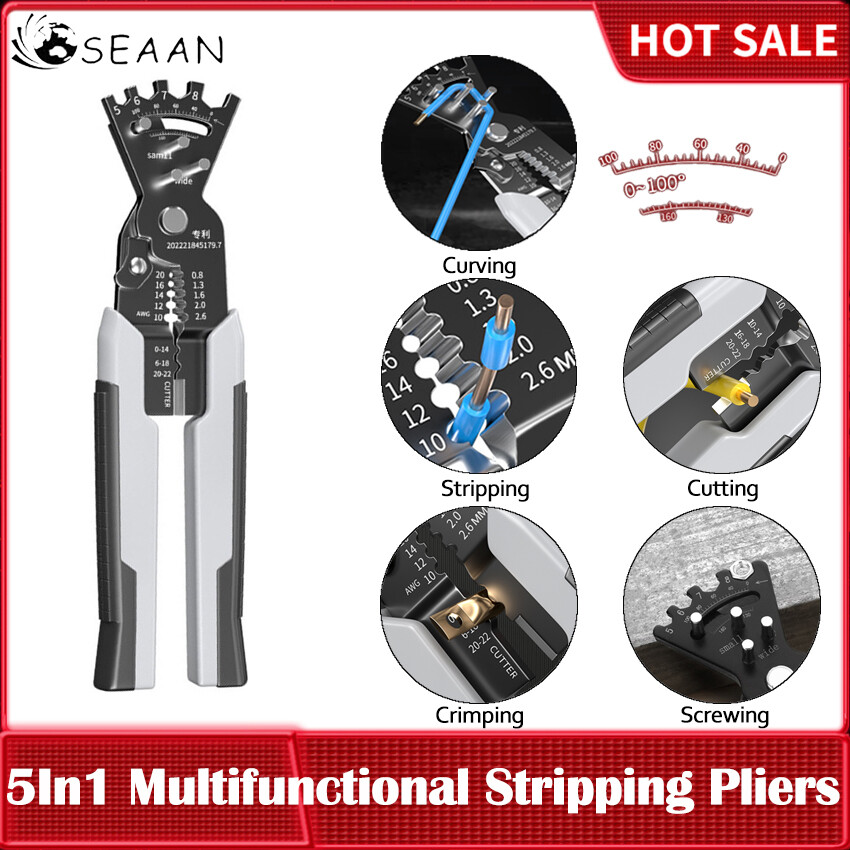 5 In 1 Multifunctional Professional Electrician Wire Stripper Bending Pliers Cutting Pliers Bending And Crimping Function