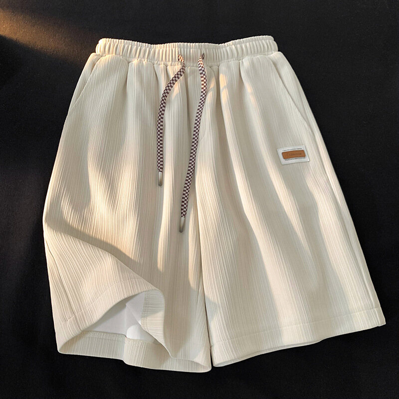 LIVE GREAT Men's summer ice silk shorts thin breathable loose sweatpants