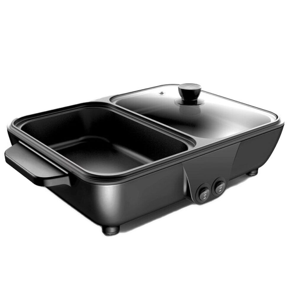 OC11 Electric Hot Pot steamboat 2 IN 1 Cooker BBQ Grill Multifunction