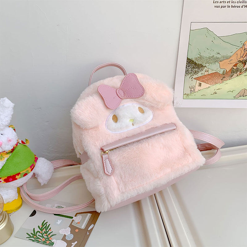 IQANGEL Children's Backpack Cartoon Plush Backpack Children's School Bag