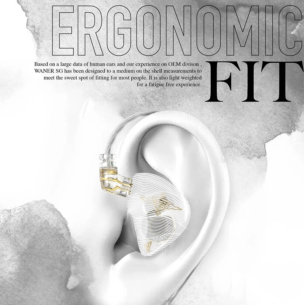 TANGZU WANER Tai Nghe Nhét Tai Âm Nhạc HIFI SG Tai Nghe Nhét Tai IEM Tai Nghe Cáp Có Thể Tháo Rời Phích Cắm 0.78Mm