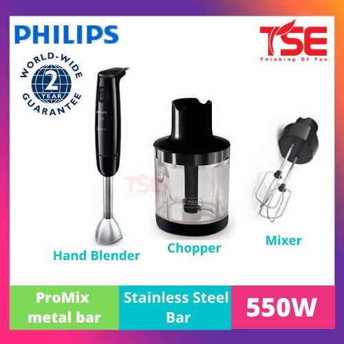Philips Hand Blender Chopper Mixer/ Pengisar Tangan HR1328 (550W) Single Speed
