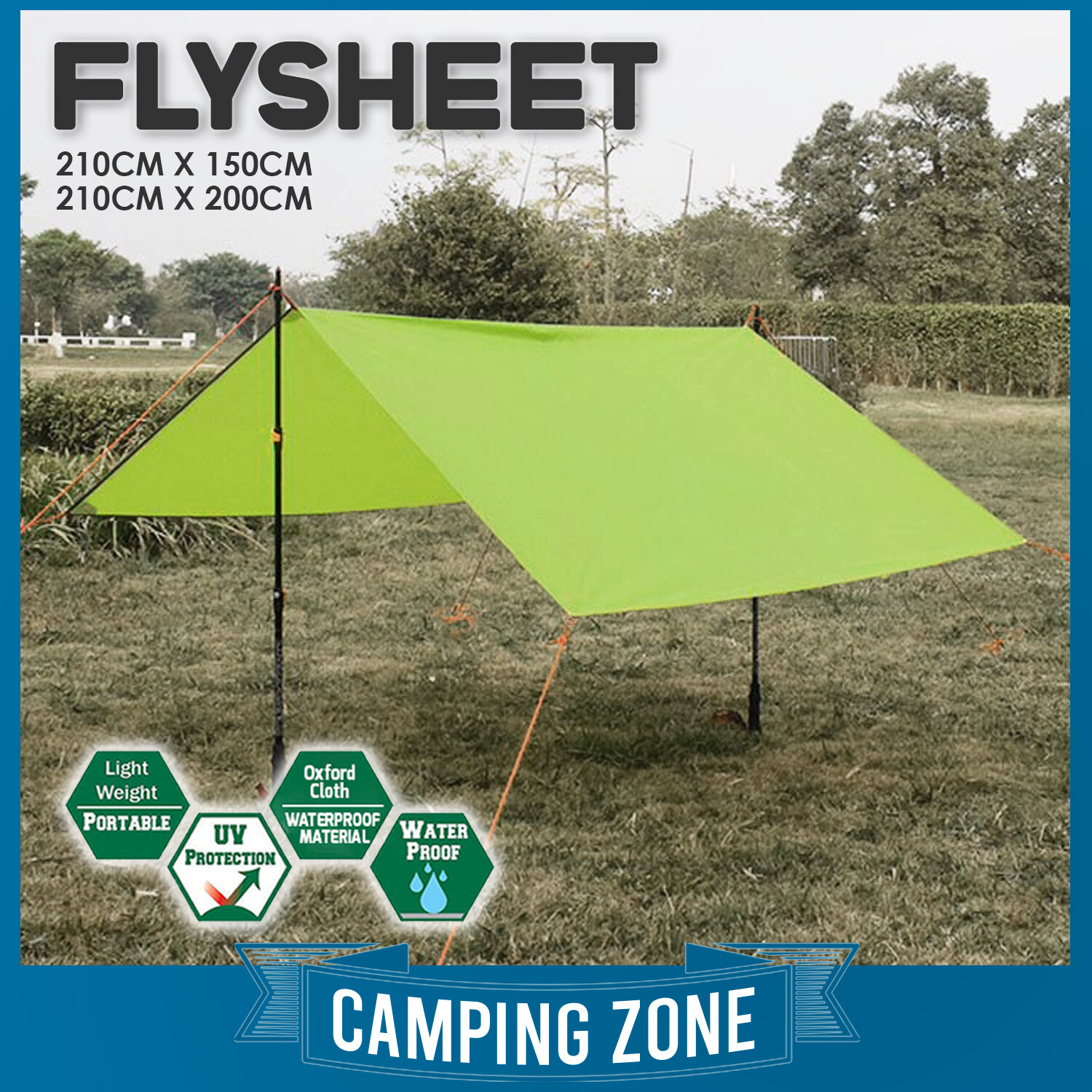 Flysheet Camping Waterproof Camping Canopy Tarp Tent Tarp Fly Sheet Camping Tarp Waterproof