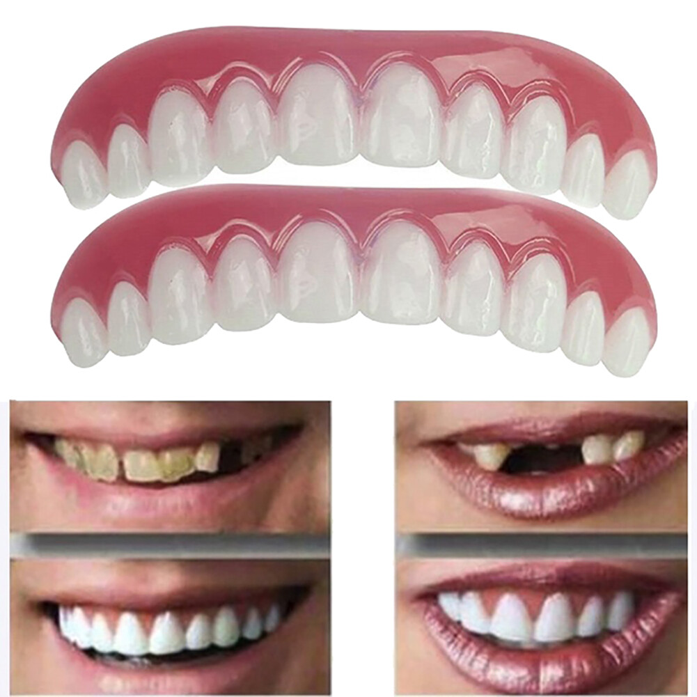 Silicone Nụ Cười Mỹ Phẩm Răng Chụp Trên Phía Trên An Toàn Flex Nha Khoa Veneers