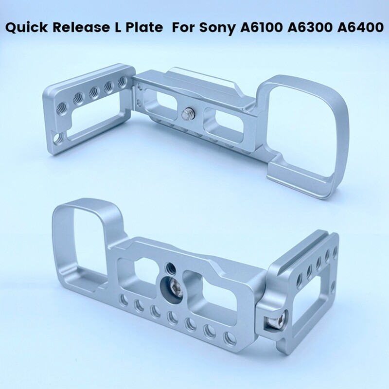 1 pcs quick release l plate bracket holder hand grip vertical l bracket for sony a6100/a6300/a6400 digital camera black