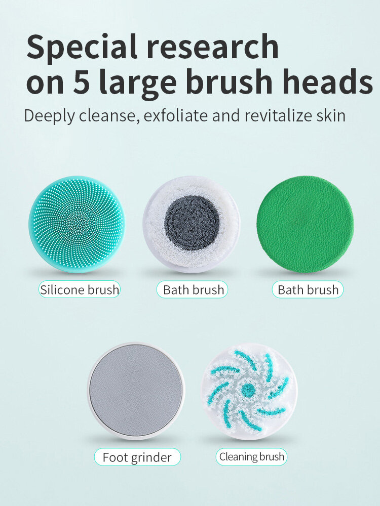 SADA Waterproof electric massage bath brush bath brush multi-function long handle rubbing back scrubbing device washing face