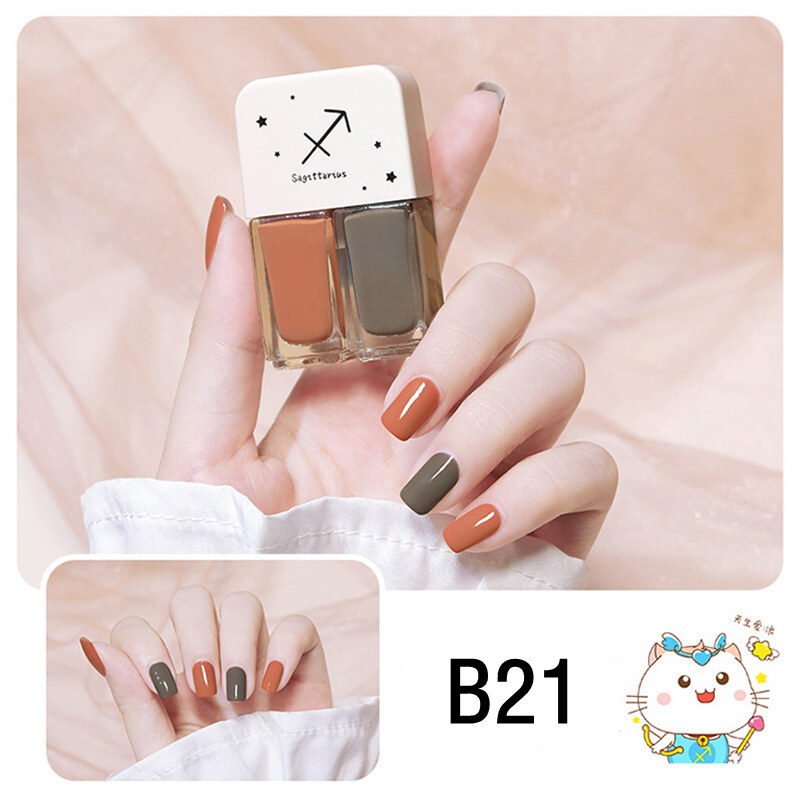 Newest 2pcs/set Waterproof Nail Polish Long Lasting and Quick Dry Nails Makeup 30 Colors