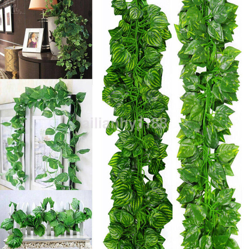 2.1M Ivy Leaf Garland Green Plant Plastic Vine Foliage Home Garden Decoration