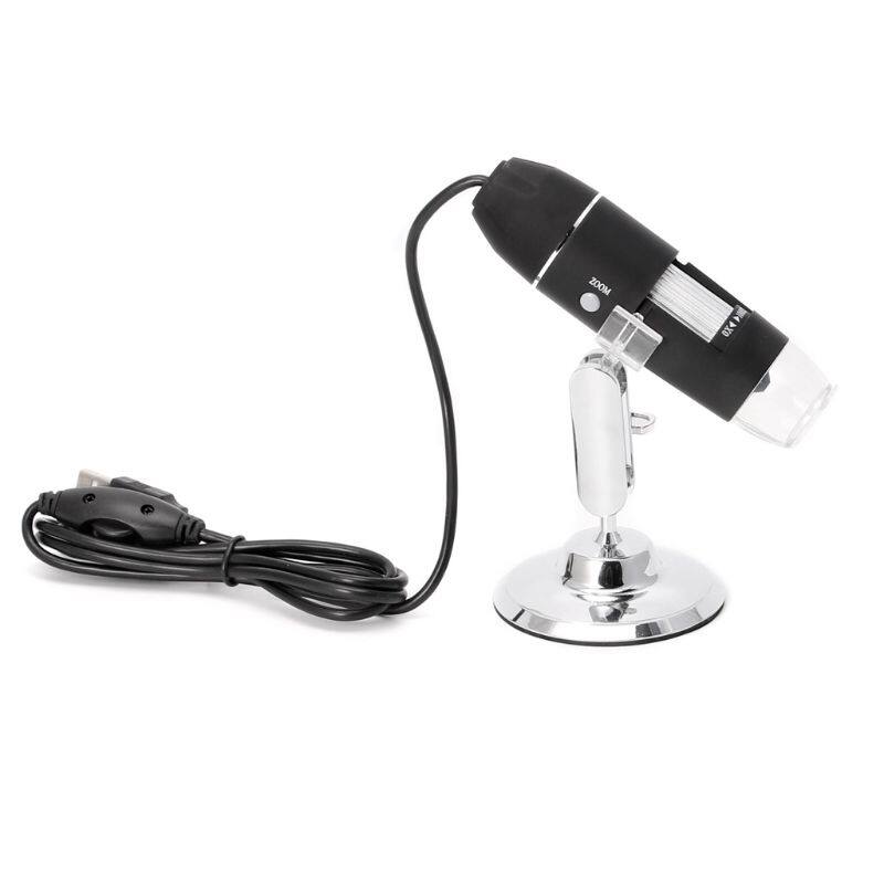Kính Hiển Vi Kỹ Thuật Số USB 1600X Kính Lúp 8Led Có Chân Đế