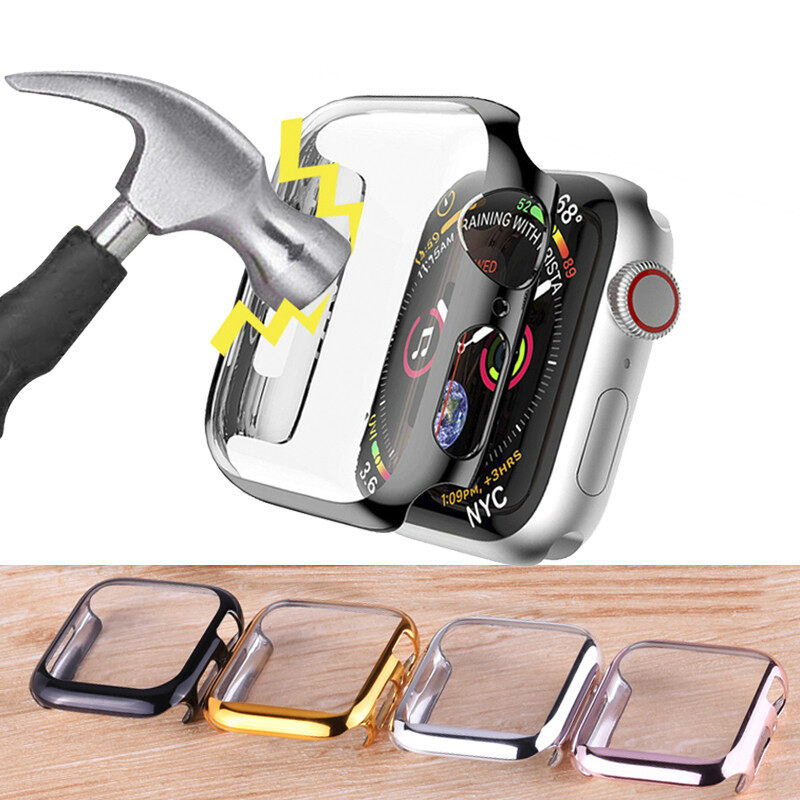 360 Full Screen Protector Bumper Ultra Slim PC Hard Case for Apple Watch Series 3/2 38MM 42MM Cover Band for Apple Watch 9/8/7/6/5/4/3/SE 40mm 44mm 41mm 45mm