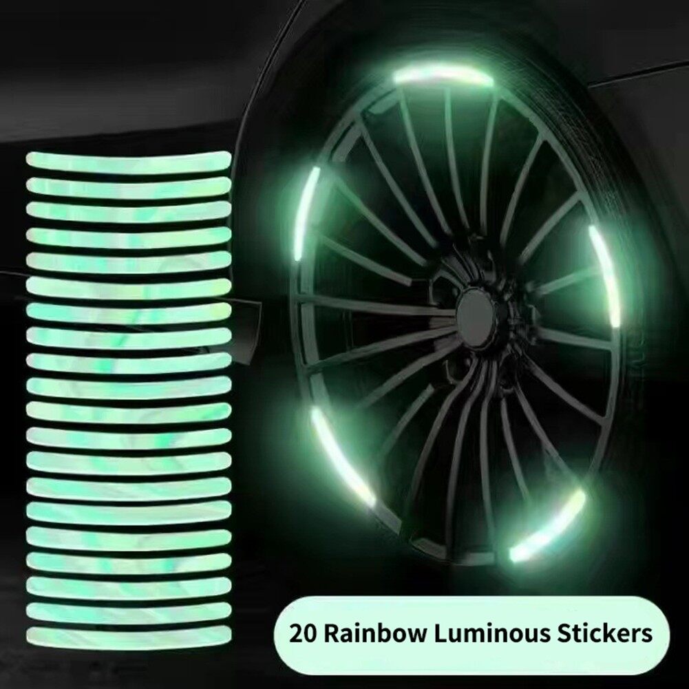 【Bluespot】 20Pcs Xe Dải Phản Quang Sticker Phản Chiếu Cao Phản Quang Xe Đạp